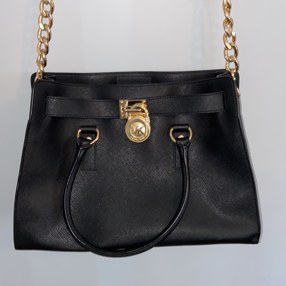 Michael Kors - Large Saffiano Leather Hamilton East West Satchel - Picture 3 of 10